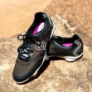 FootJoy FJASPIRE Women’s Black Golf Shoes Sz 8